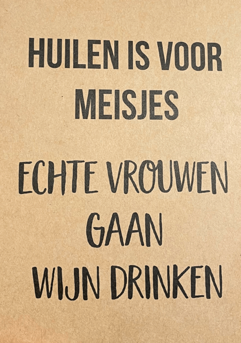 Kaartje, bruin, quote, meisje, cadeau, oosterbeek, madame